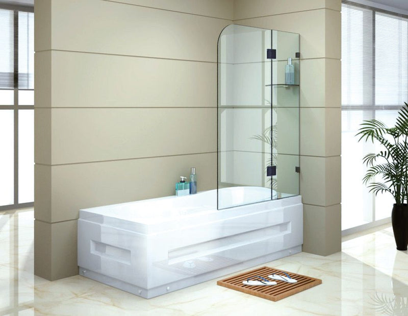 1200 x 1450mm Frameless Bath Panel 10mm Glass Shower Screen By Della Francesca - Sale Now