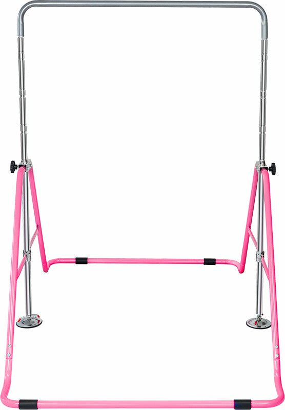 Kids Gymnastics Bars Training Horizontal Bar Monkey Kip Bar Pink - Sale Now