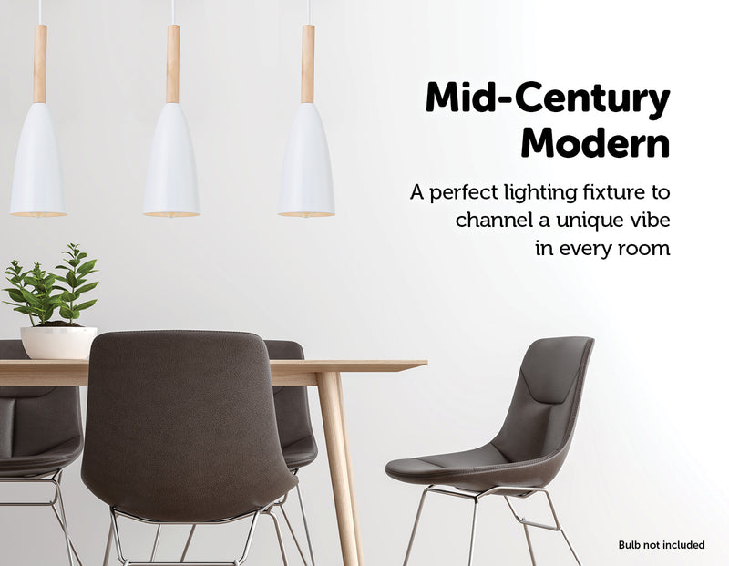 White Pendant Lighting Kitchen Lamp Modern Pendant Light Bar Wood Ceiling Lights - Sale Now