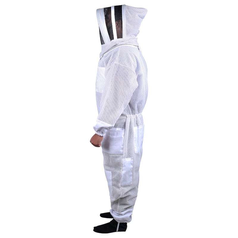 Beekeeping Bee Full Suit 3 Layer Mesh Ultra Cool Ventilated Hoodie Veil Beekeeping Protective Gear Size S - Sale Now