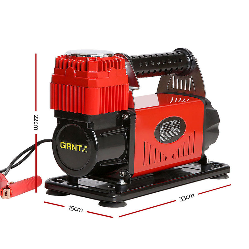 Giantz 12V Portable Air Compressor - Red - Sale Now