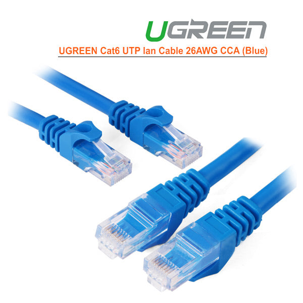 UGREEN Cat6 UTP lan cable blue color 26AWG CCA 10M (11205) - Sale Now