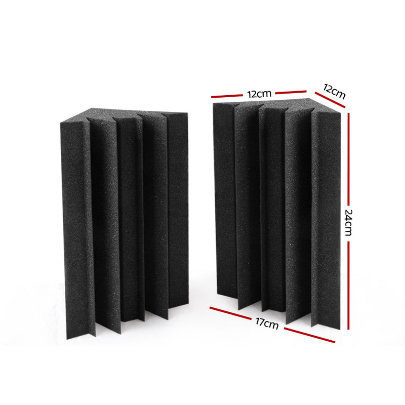 20pcs Studio Acoustic Foam Sound Absorption Proofing Panels Corner DIY - Sale Now