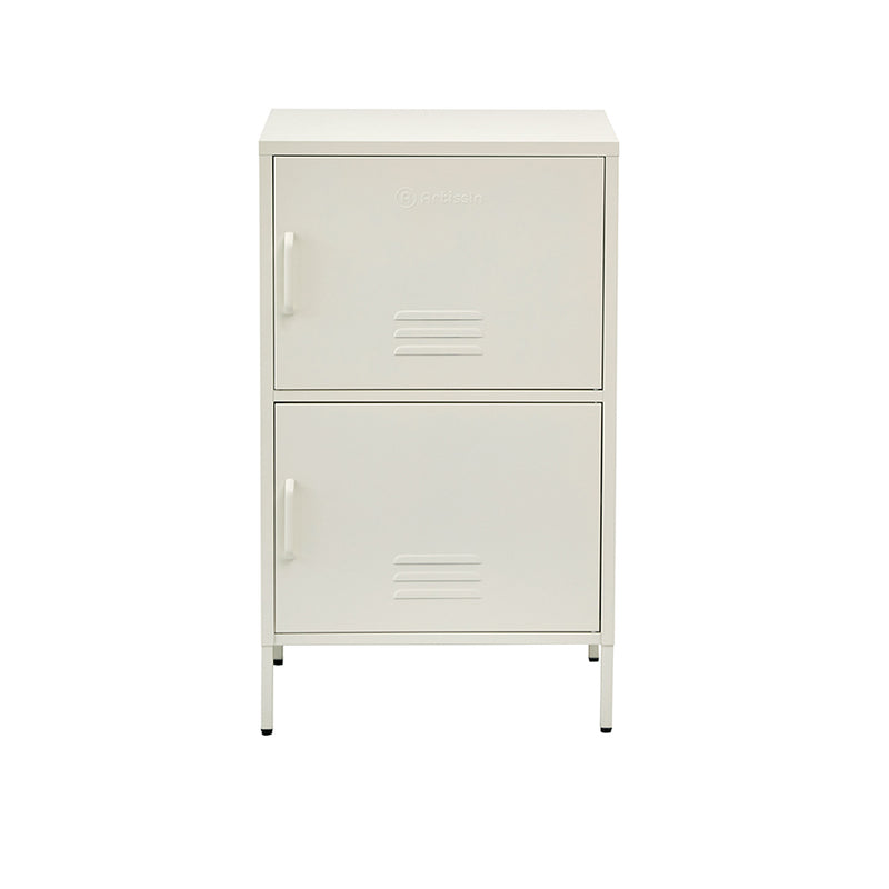 ArtissIn Double Storage Cabinet Shelf Organizer Bedroom White