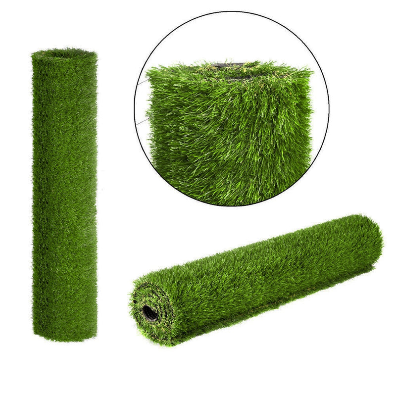 Primeturf Synthetic 30mm  0.95mx10m  9.5sqm Artificial Grass Fake Lawn Turf Plastic Plant White Bottom - Sale Now