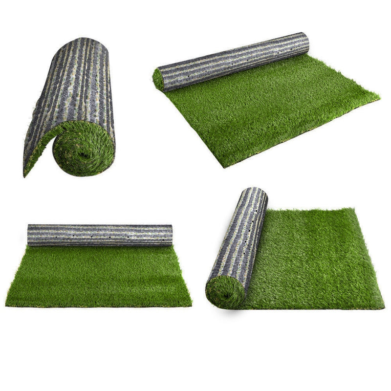 Primeturf Synthetic Artificial Grass Fake Lawn 2mx5m Turf Plant Olive 30mm - Sale Now