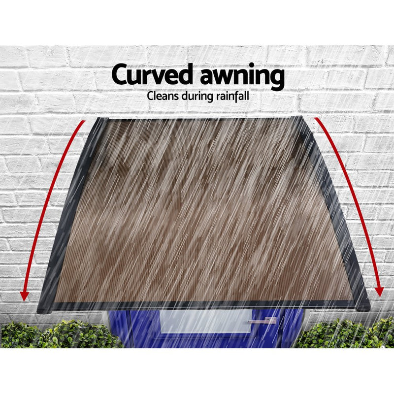 Instahut Window Door Awning Door Canopy Outdoor Patio Cover Shade 1.5mx3m DIY BR - Sale Now