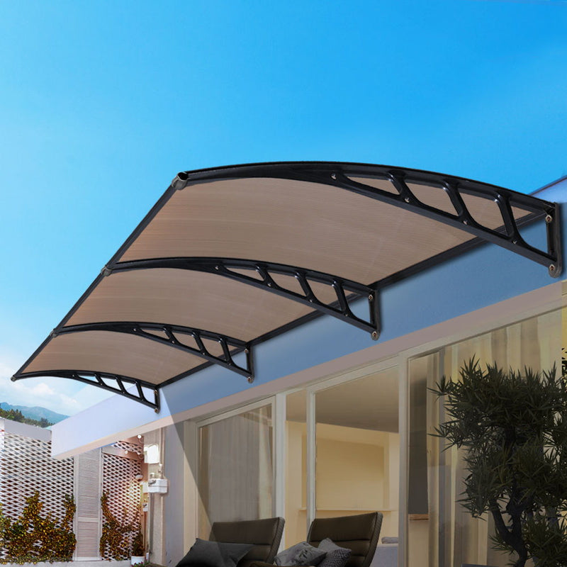 Instahut Window Door Awning Door Canopy Outdoor Patio Cover Shade 1.5mx3m DIY BR - Sale Now