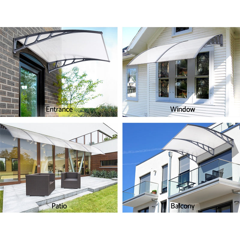 Instahut Window Door Awning Door Canopy Outdoor Patio Sun Shield 1.5mx4m DIY - Sale Now