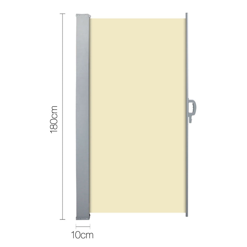 Instahut Retractable Side Awning Shade 1.8 x 3m - Beige - Sale Now