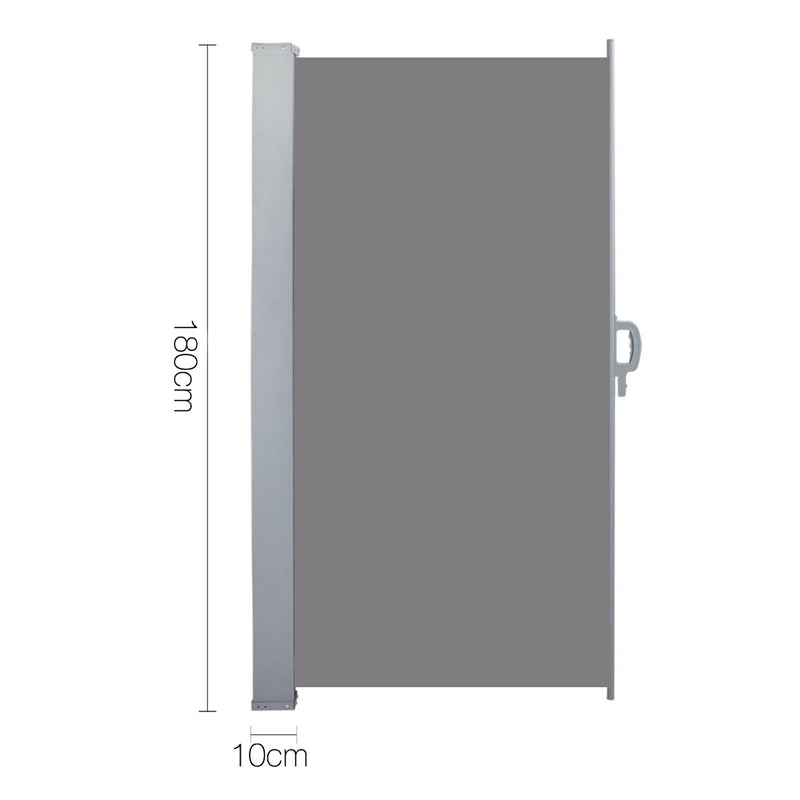 Instahut Retractable Side Awning Shade 1.8 x 3m - Grey - Sale Now