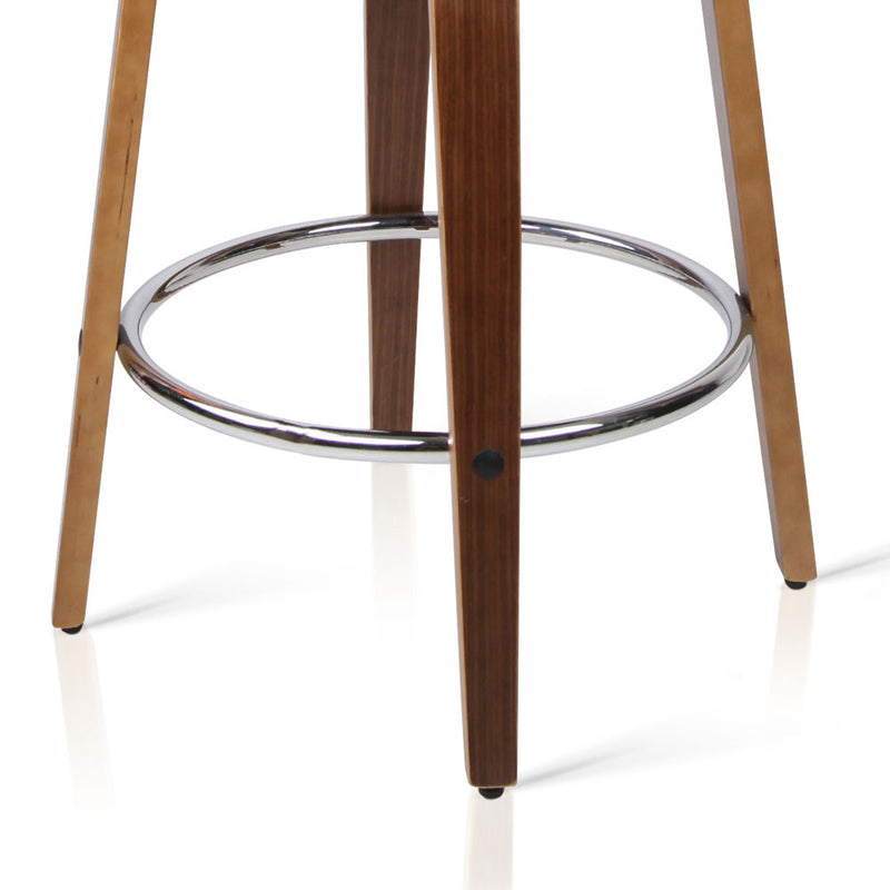 Artiss Set of 2 Wooden Swivel Bar Stools - Charcoal, Wood and Chrome - Sale Now