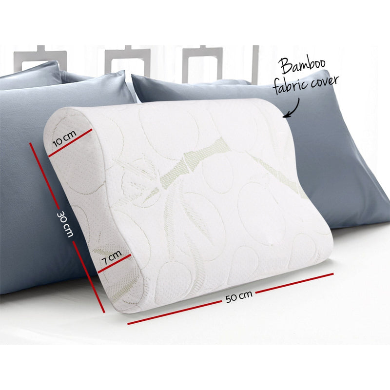 Giselle Bedding Set of 2 Bamboo Pillow with Memory Foam - Sale Now