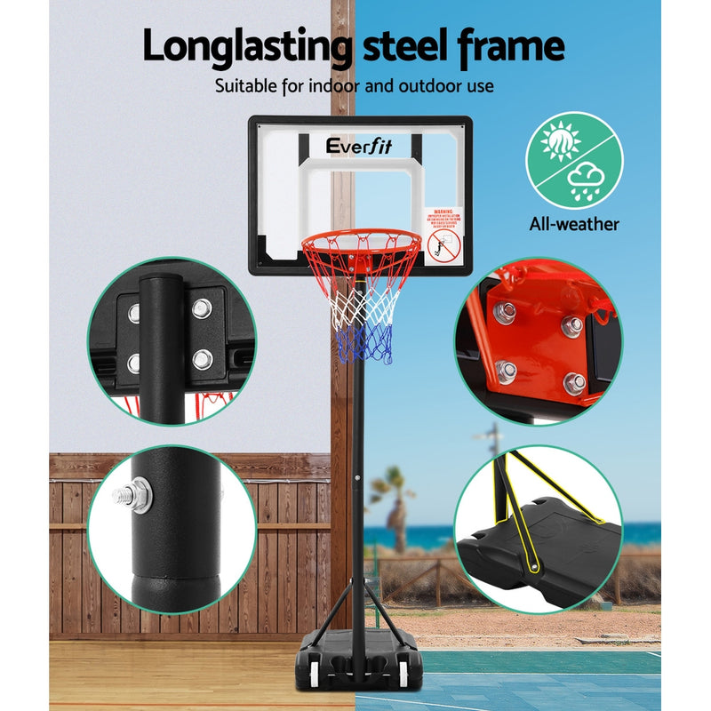 Everfit Adjustable Portable Basketball Stand Hoop System Rim - Sale Now