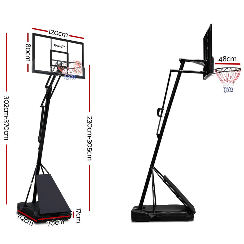 Everfit Pro Portable Basketball Stand System Ring Hoop Net Height Adjustable 3.05M - Sale Now