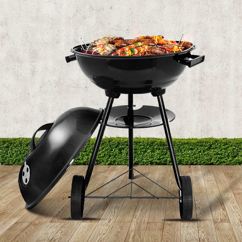 Grillz Charcoal BBQ Smoker Drill Outdoor Camping Patio Barbeque Steel Oven - Sale Now