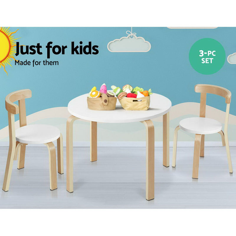 Keezi 3PCS Set Kids Activity Table and Chairs Toy Play Desk Children Furniture - Sale Now