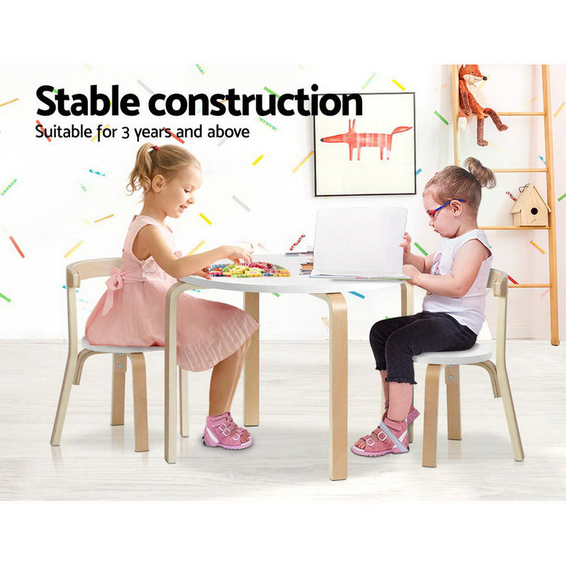 Keezi 3PCS Set Kids Activity Table and Chairs Toy Play Desk Children Furniture - Sale Now