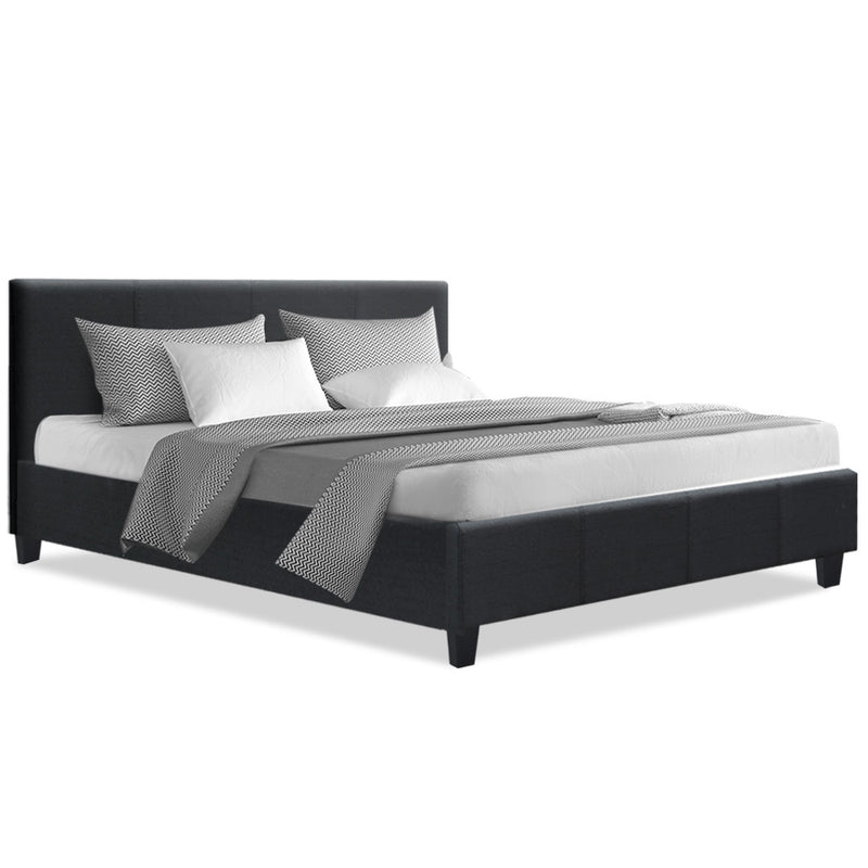 Artiss Neo Bed Frame Fabric - Charcoal Queen