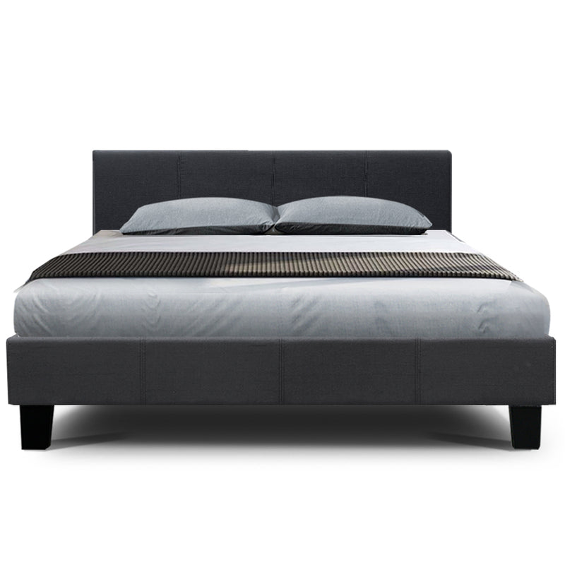 Artiss Neo Bed Frame Fabric - Charcoal Queen - Sale Now