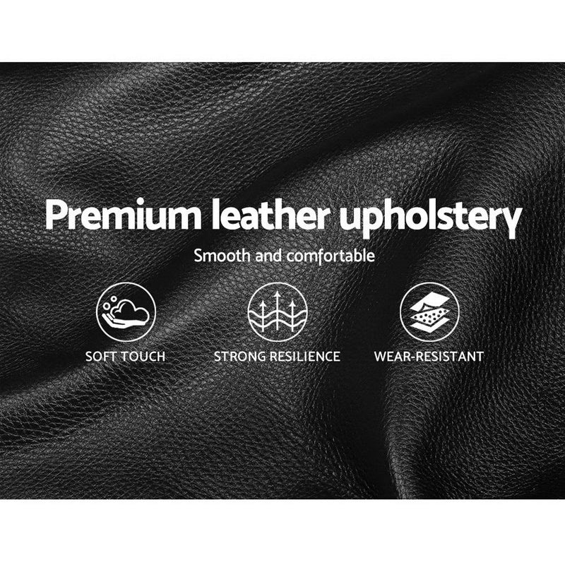 Artiss Tiyo Bed Frame PU Leather Gas Lift Storage - Black Double - Sale Now
