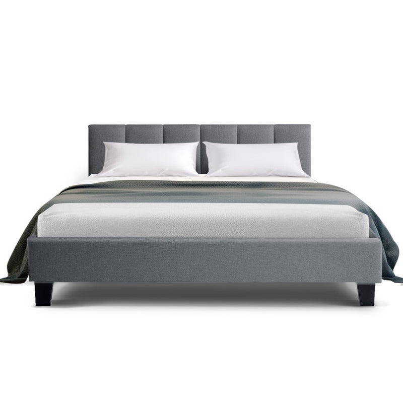 Artiss Anna Bed Frame Fabric - Grey Double - Sale Now