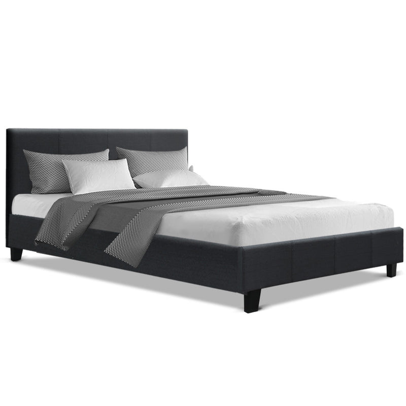 Artiss Neo Fabric Bed Frame - Charcoal Double