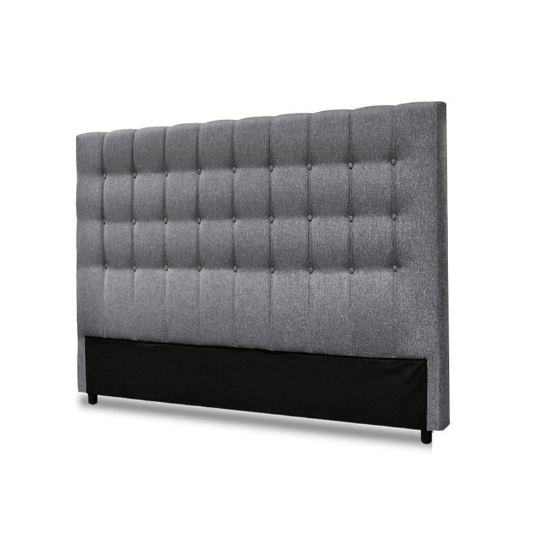 King Size Bed Headboard Bed Frame Head Bedhead Fabric Base RAFT Grey - Sale Now