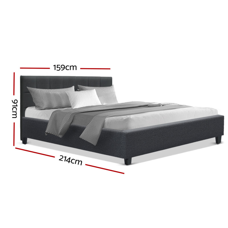 Artiss Soho Bed Frame Fabric- Charcoal Queen - Sale Now