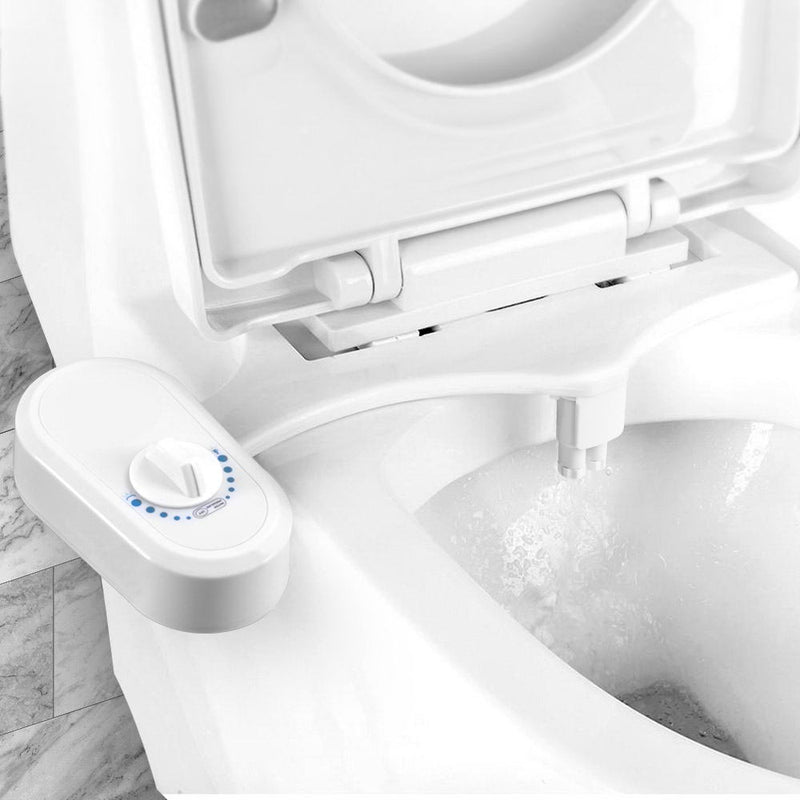 Bidet Toilet Seat Spray Sprayer Non Electric Dual Nozzles Wash Attachment - Sale Now