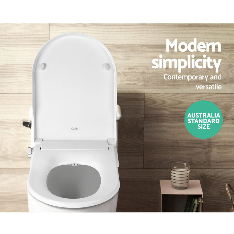 Non Electric Bidet Toilet Seat Bathroom - White - Sale Now