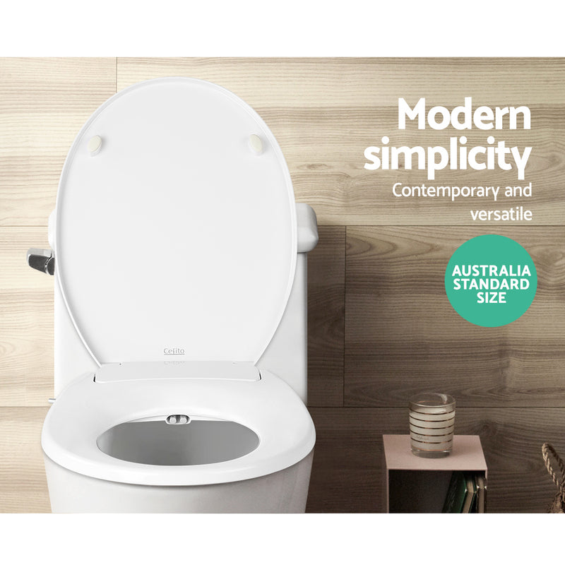 Non Electric Bidet Toilet Seat Bathroom  - White - Sale Now