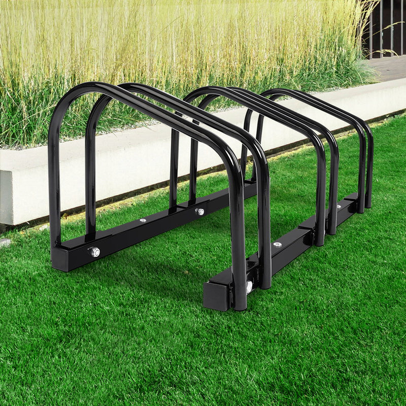 Portable Bike 3 Parking Rack Bicycle Instant Storage Stand - Black - Sale Now