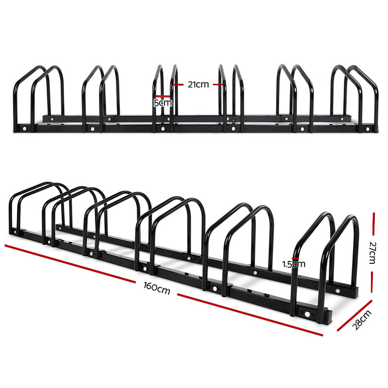Portable Bike 6 Parking Rack Bicycle Instant Storage Stand - Black - Sale Now
