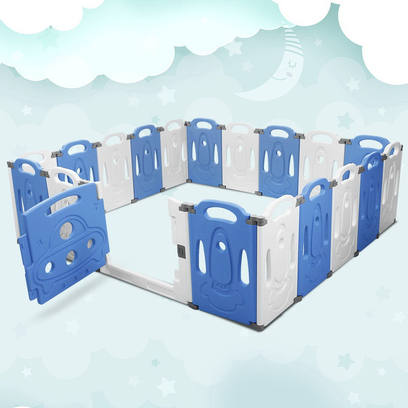 Baby Playpen Interactive Safety Gates Kid Child Toddler Fence 19 Panels Foldable - Sale Now