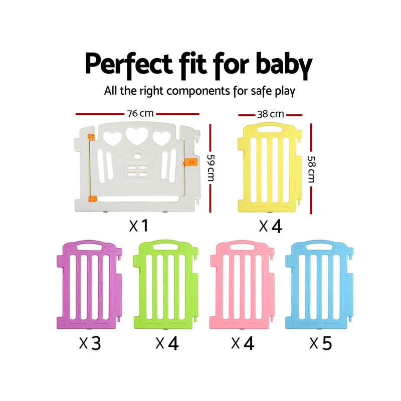 Cuddly Baby 21-Panel Plastic Baby Playpen Interactive Kids Toddler - Sale Now