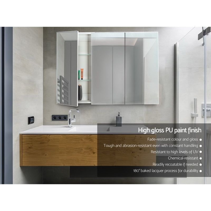 Cefito Bathroom Vanity Mirror with Storage Cabinet - White - Sale Now