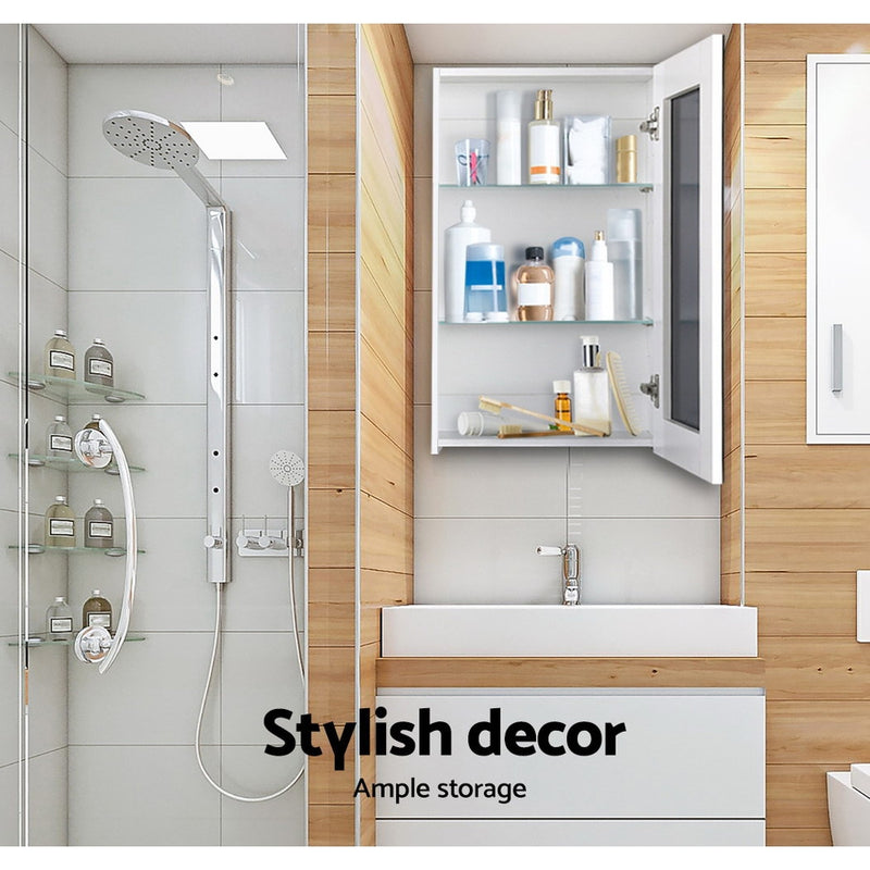 Cefito Bathroom Vanity Mirror with Storage Cavinet - White - Sale Now