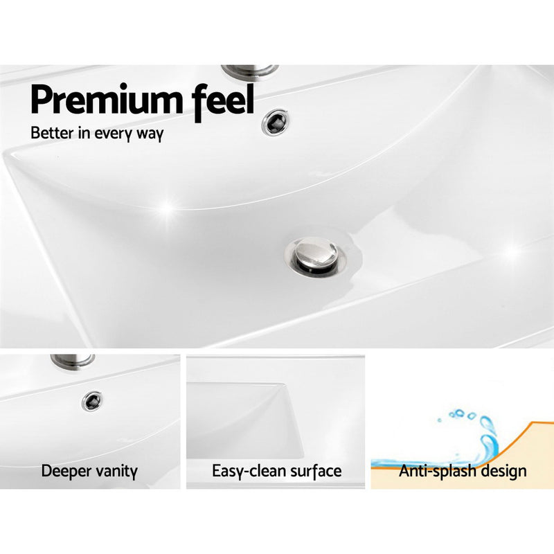 Cefito 750mm Bathroom Vanity Cabinet Unit Wash Basin Sink Storage Freestanding White - Sale Now