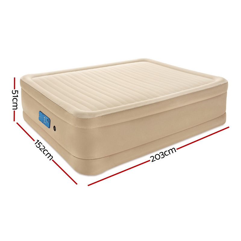 Bestway Air Bed Inflatable Mattress Fortech Built-in AC Pump Home Sleeping - Sale Now