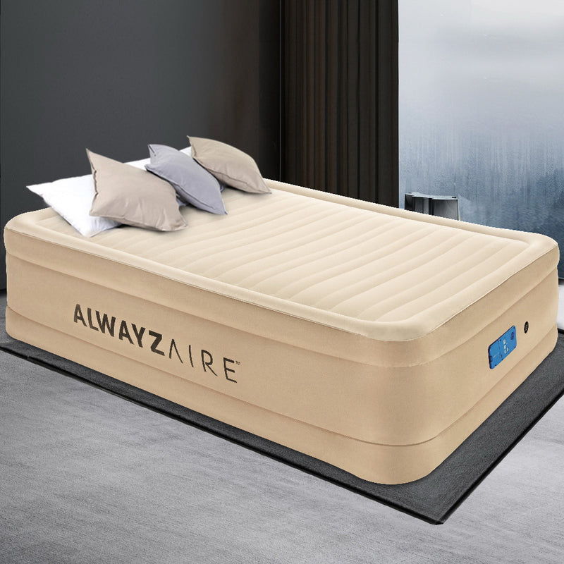 Bestway Air Bed Inflatable Mattress Fortech Built-in AC Pump Home Sleeping - Sale Now