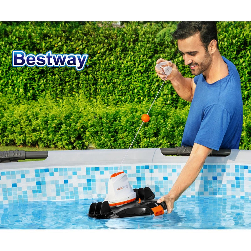 Bestway Robotic Pool Cleaner Cleaners Automatic Swimming Pools Flat Filter - Sale Now