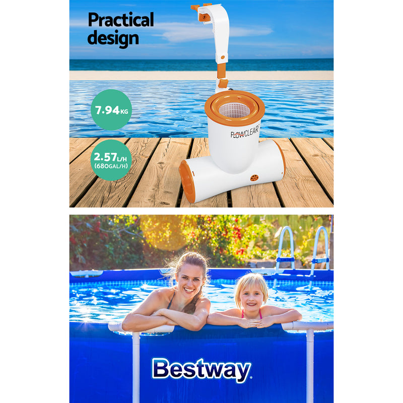 Bestway Skimatic Filter Pump Skimmer Combo Surface Flowclear Pools 2,574L/H - Sale Now