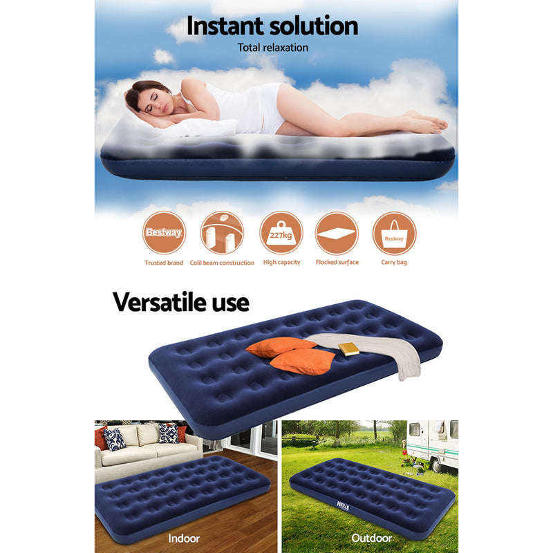 Bestway Air Bed Twin Size Inflatable Mattress Sleeping Camping Outdoor - Sale Now