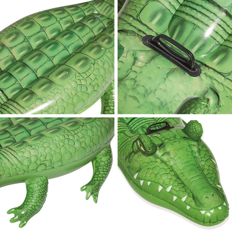 Bestway Inflatable Pool Float Crocodile Rider 168cm Pool Toy Play Pool - Sale Now