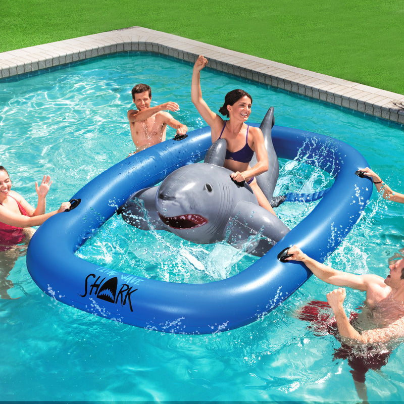 Bestway 3.1m Inflatable Pool Floating Raft Bull Riding Toy Raft Float Play Pool - Sale Now