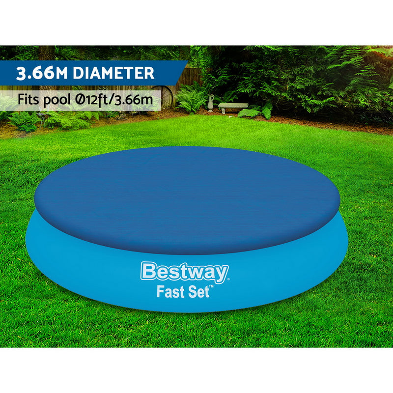 Bestway 3.66m Swimming Pool Cover For Above Ground Pools Cover LeafStop - Sale Now