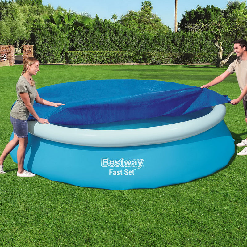 Bestway 3.66m Swimming Pool Cover For Above Ground Pools Cover LeafStop - Sale Now