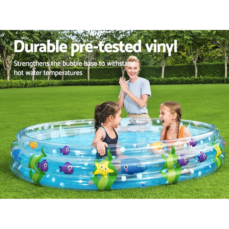 Bestway Swimming Pool Above Ground Kids Play Pools Inflatable Family Round Clear - Sale Now