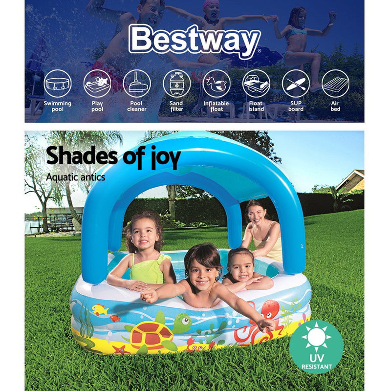 Bestway Inflatable Kids Pool Canopy Play Pool Swimming Pool Family Pools - Sale Now